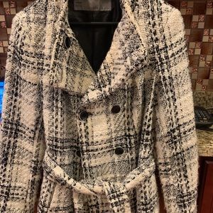 Zara Womens Belted Peacoat